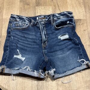 Distressed Denim Women Shorts